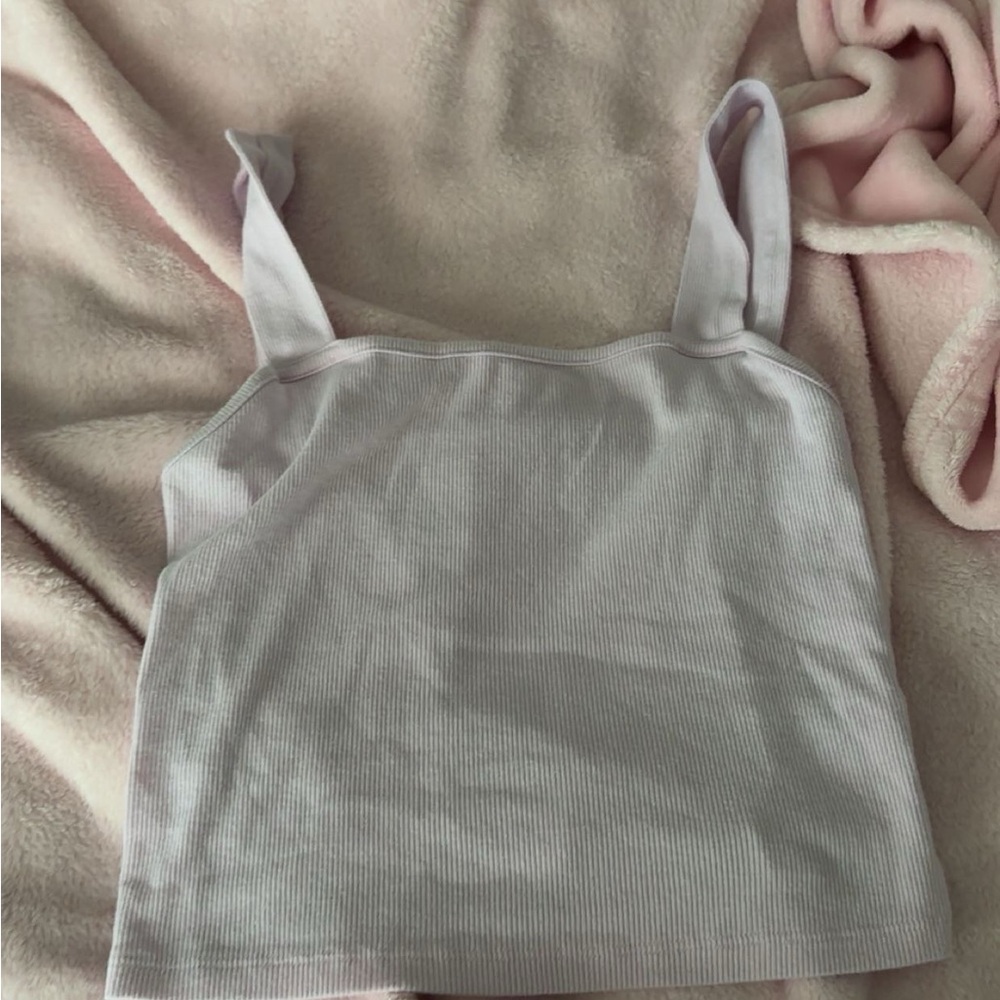 Women's Light Pink Ribbed Tank Top